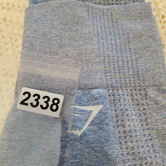 GYMSHARK Leggings Womens XS Vital Seamless‎ Blue Marl High Rise Dry Yoga Running - Picture 8 of 8